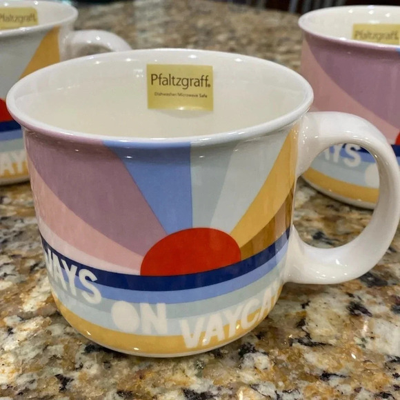 New Pfaltzgraff 18 oz. Mug “Always on Vacay” - Picture 5 of 7